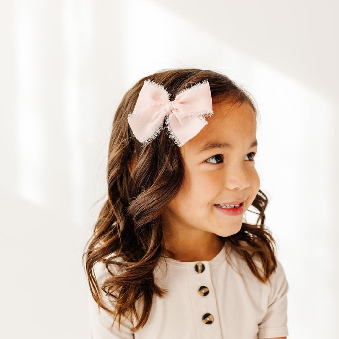 Chiffon Bow - Blush