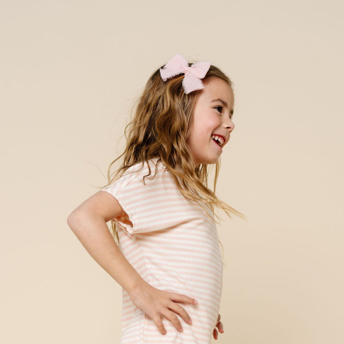 Chiffon Bow - Blush