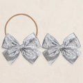 Chiffon Bow - Chrome Shimmer