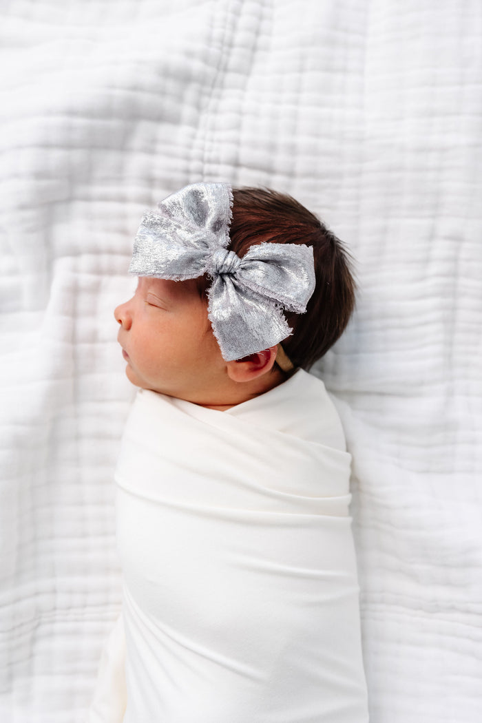 Chiffon Bow - Chrome Shimmer