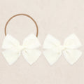 Chiffon Bow - Dove White