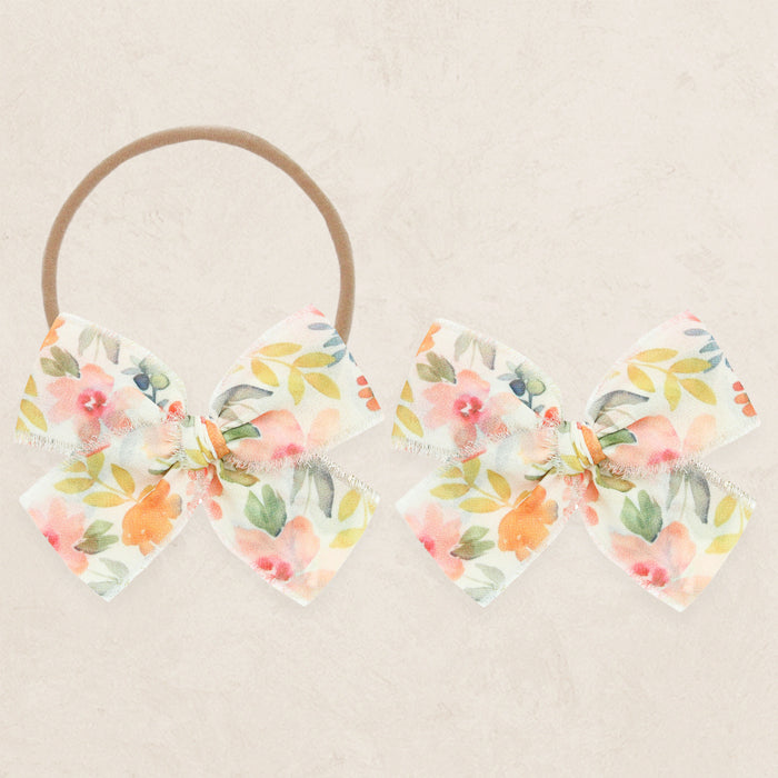 Chiffon Bow - Floral