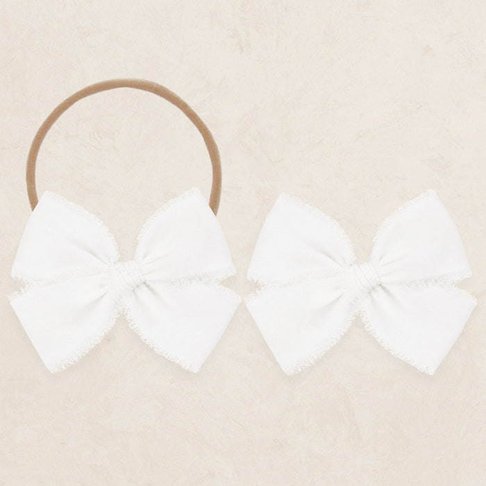 Chiffon Bow - White