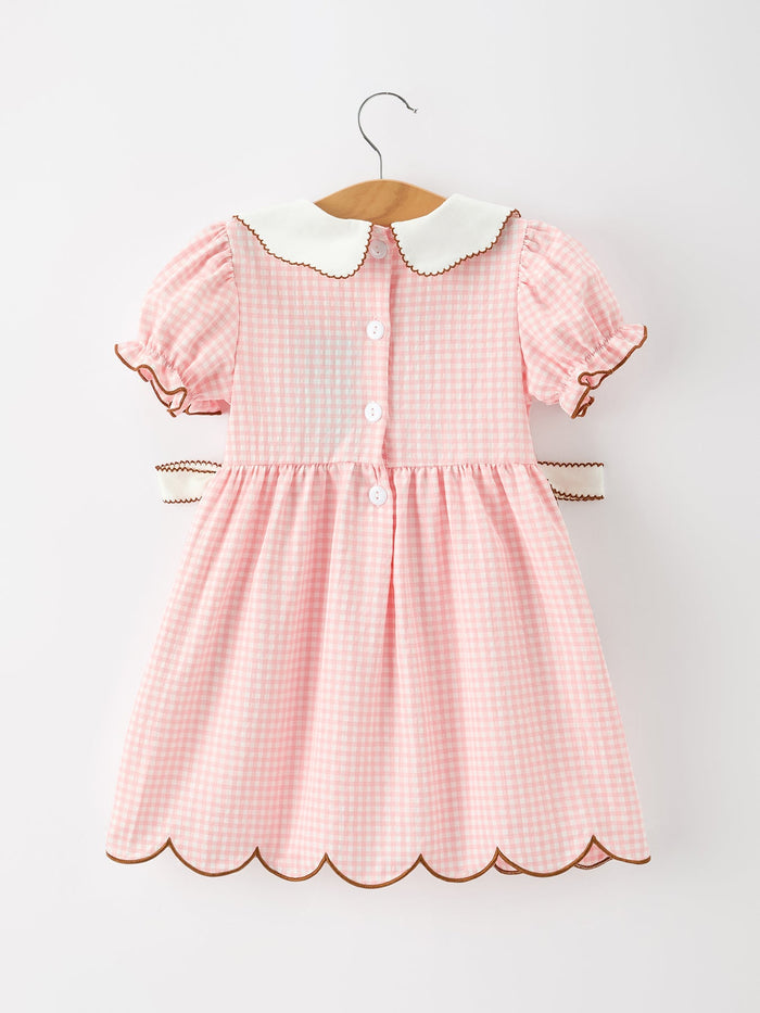 Christmas Girls Gingerbread Peter Pan Collar Dress