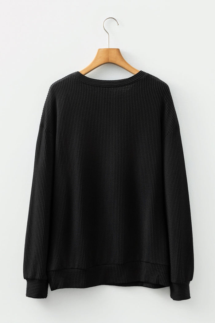 Christmas MERRY/JOLLY Letter Print Long Sleeve Top
