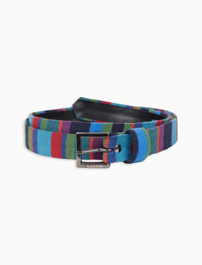 Cintura bassa donna pile blu righe multicolor