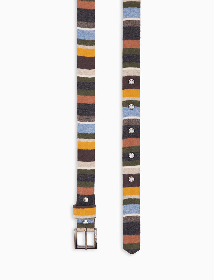 Cintura bassa donna pile grigio righe multicolor