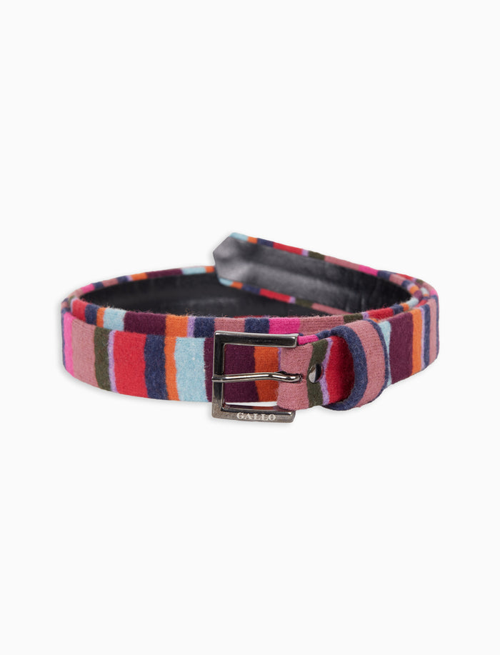 Cintura bassa donna pile rosa righe multicolor