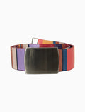 Cintura nastro elastica unisex bordò righe multicolor - Gallo 1927 - Official Online Shop