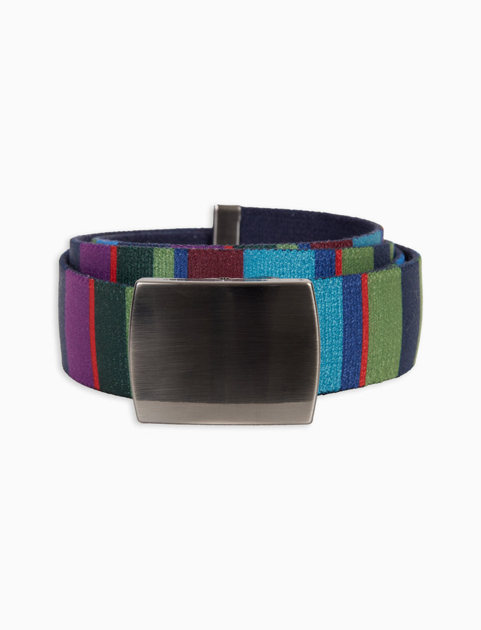 Cintura nastro elastica unisex righe multicolor blu