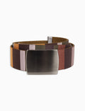 Cintura nastro elastica unisex righe multicolor grigio