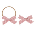 Classic Bow - Berry Gingham Petite
