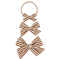 Classic Bow - Cocoa Stripe