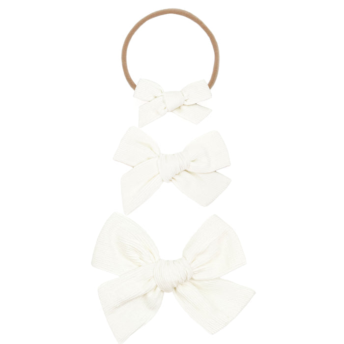 Classic Bow - Ivory Corduroy