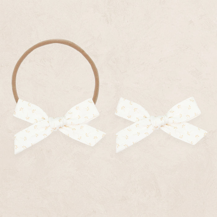 Classic Bow - Ivory Dandelion Petite