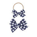 Classic Bow - Navy Gingham