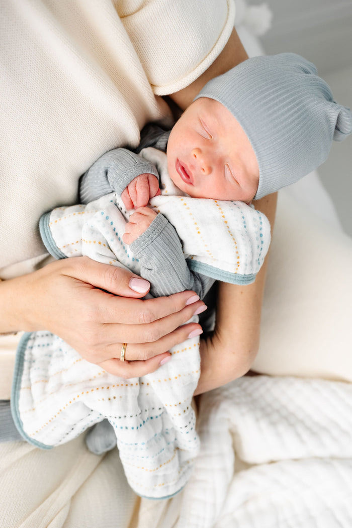 Cloud Muslin™ Burp Cloth 2 Pack - Conrad/Steel