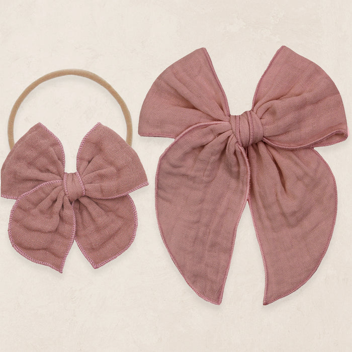 Cloud Muslin™ Heirloom Bow - Berry