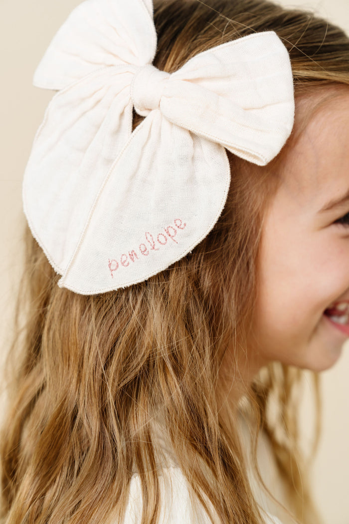 Cloud Muslin™ Heirloom Bow - Blush