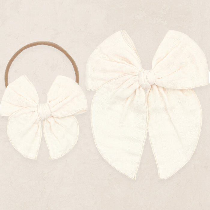 Cloud Muslin™ Heirloom Bow - Cream