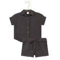 Cloud Muslin™ Shirt + Short Set - Charcoal
