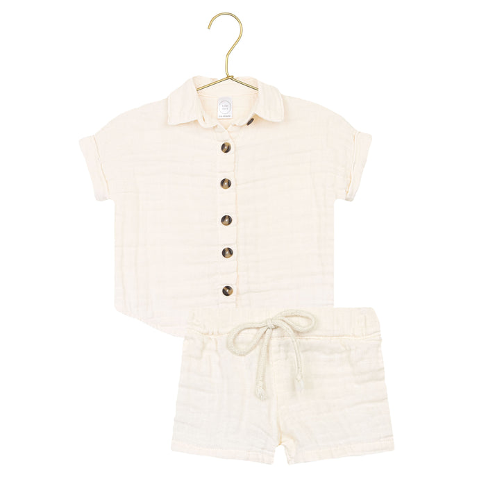 Cloud Muslin Shirt + Short Set