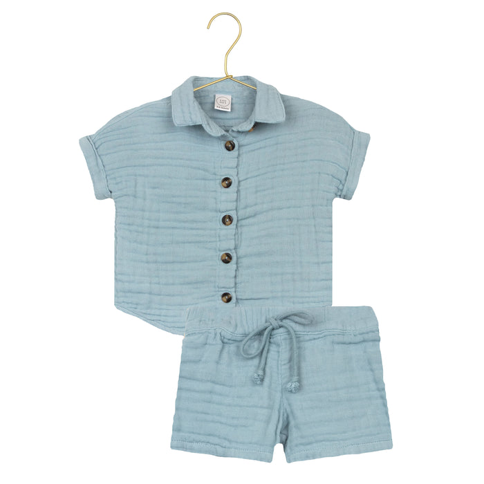 Cloud Muslin Shirt + Short Set