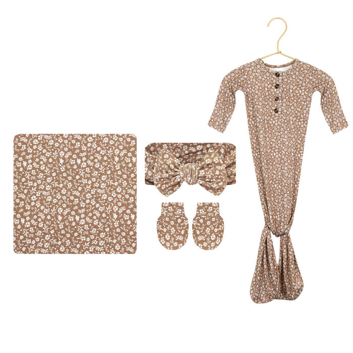 Eden Newborn Headband Bundle + Knotted Gown
