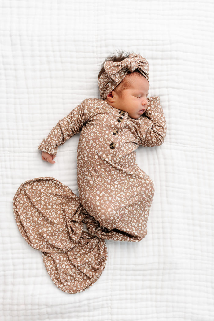 Eden Newborn Headband Bundle + Knotted Gown