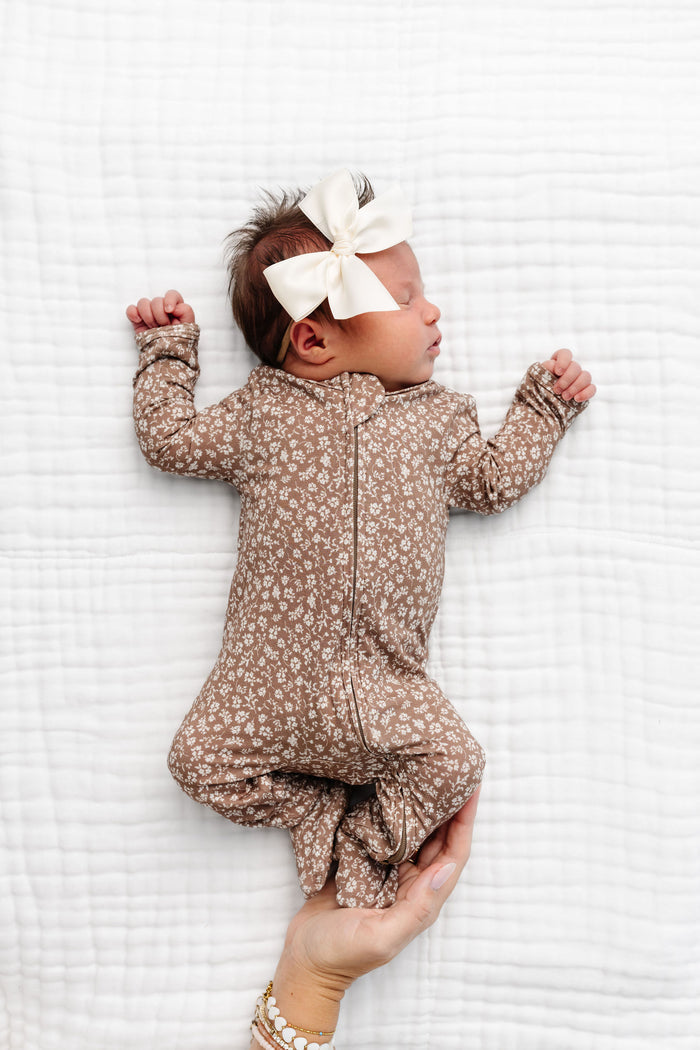 Eden Newborn Headband Bundle + Zipper Footies