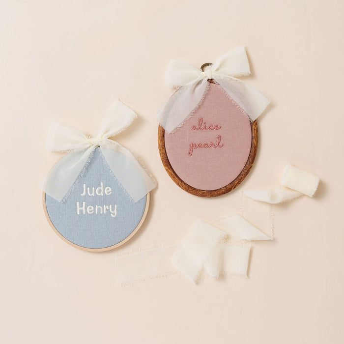 Embroidered Baby Name Announcement Hoop