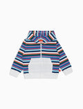 Felpa con cappuccio bambino cotone righe multicolor bianco - Gallo 1927 - Official Online Shop