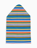 Foulard bambino cotone righe multicolor azzurro - Gallo 1927 - Official Online Shop