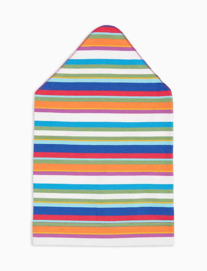 Foulard bambino cotone righe multicolor bianco - Gallo 1927 - Official Online Shop