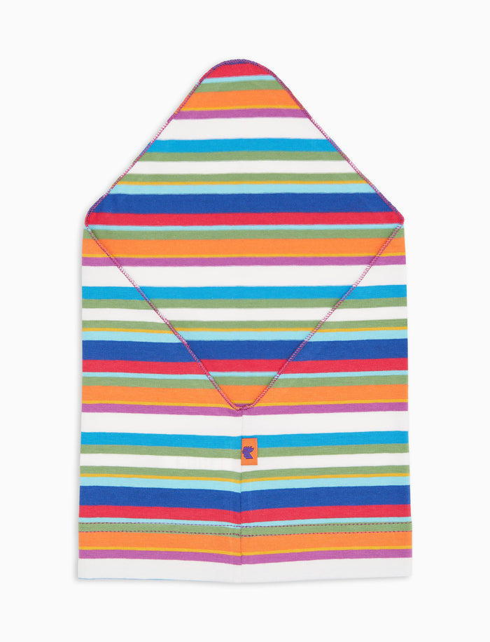 Foulard bambino cotone righe multicolor bianco - Gallo 1927 - Official Online Shop