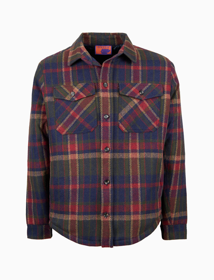 Giacca imbottita e foderata uomo blu fantasia tartan diagonale - Gallo 1927 - Official Online Shop