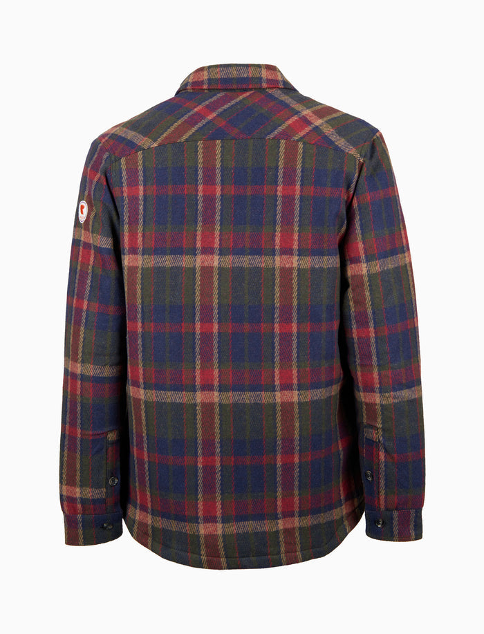 Giacca imbottita e foderata uomo blu fantasia tartan diagonale - Gallo 1927 - Official Online Shop