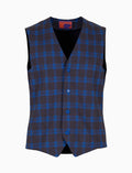 Gilet uomo blu fantasia scozzese - Gallo 1927 - Official Online Shop