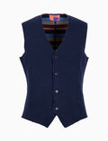 Gilet uomo lana blu tinta unita - Gallo 1927 - Official Online Shop