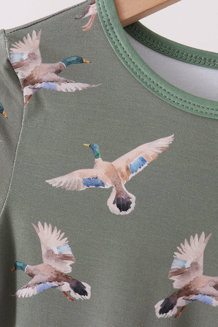 Green Mallard Bamboo Pants Set
