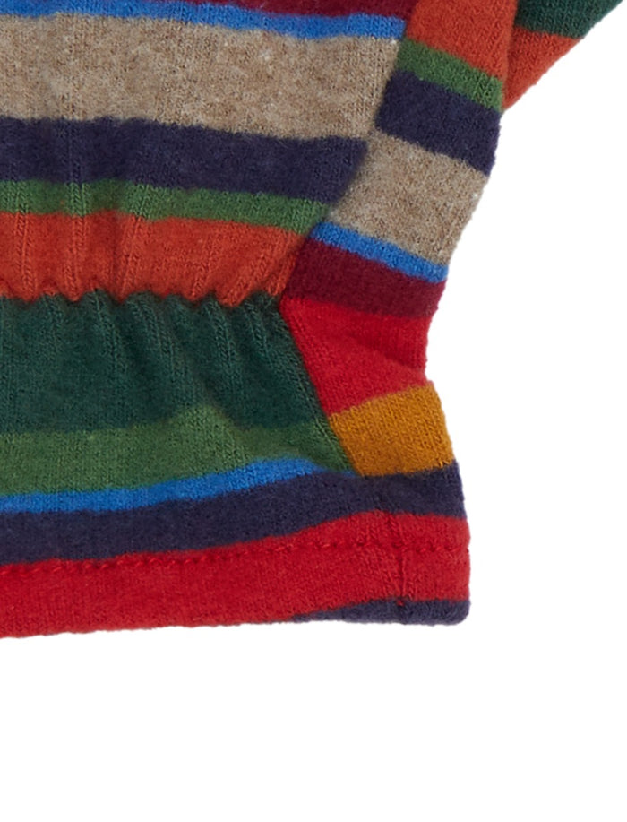 Guanti bambino pile rosso righe multicolor - Gallo 1927 - Official Online Shop