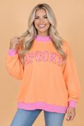 Halloween SPOOKY Polka Dot Letter Print Sweatshirt