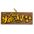 HAND CARVED WOOD SIGN ORNAMENT