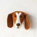 Handmade Wool Felt Dog Head Wall Décor