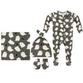 Happy Ghost Newborn Hat Bundle + Zipper Footie