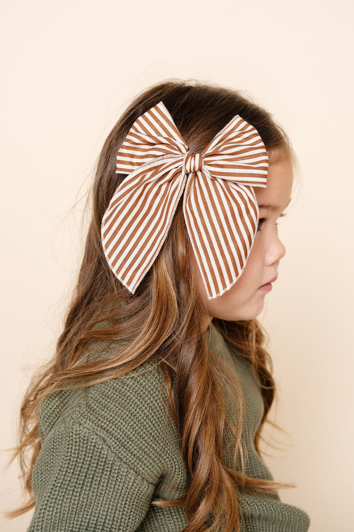 Heirloom Bow - Cocoa Stripe