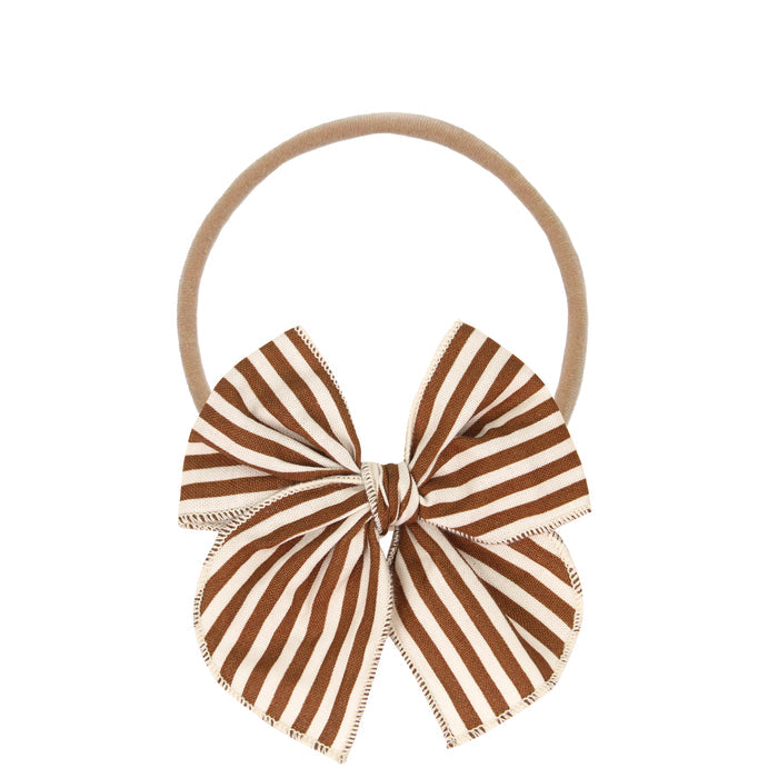 Heirloom Bow - Cocoa Stripe