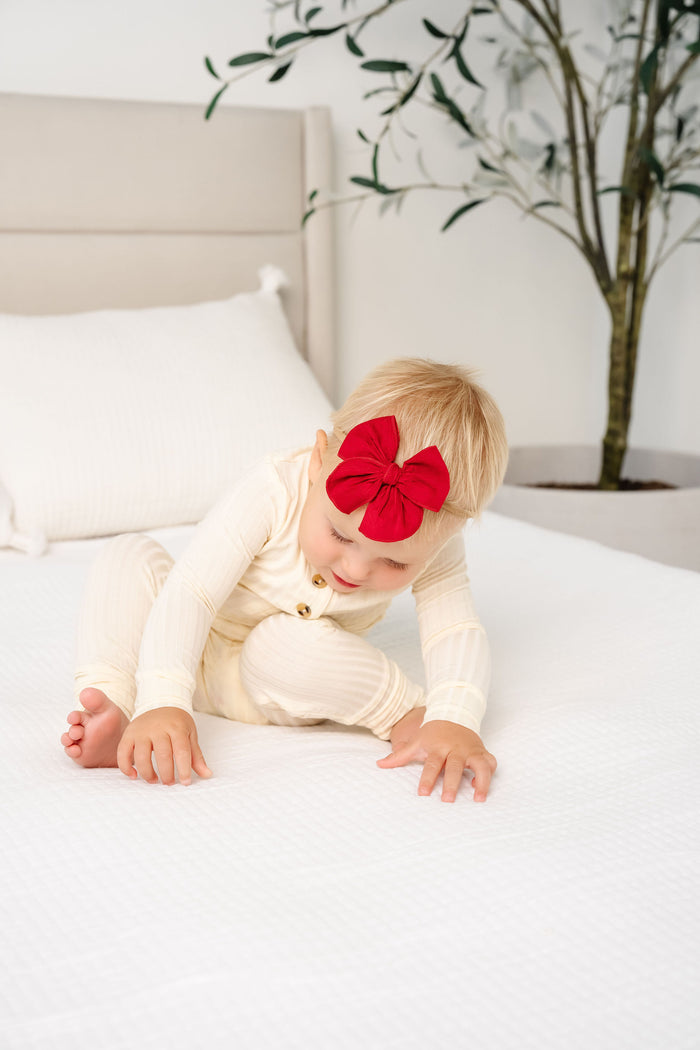 Heirloom Bow - Red Corduroy