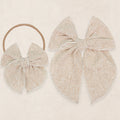 Heirloom Bow - Tan Chambray