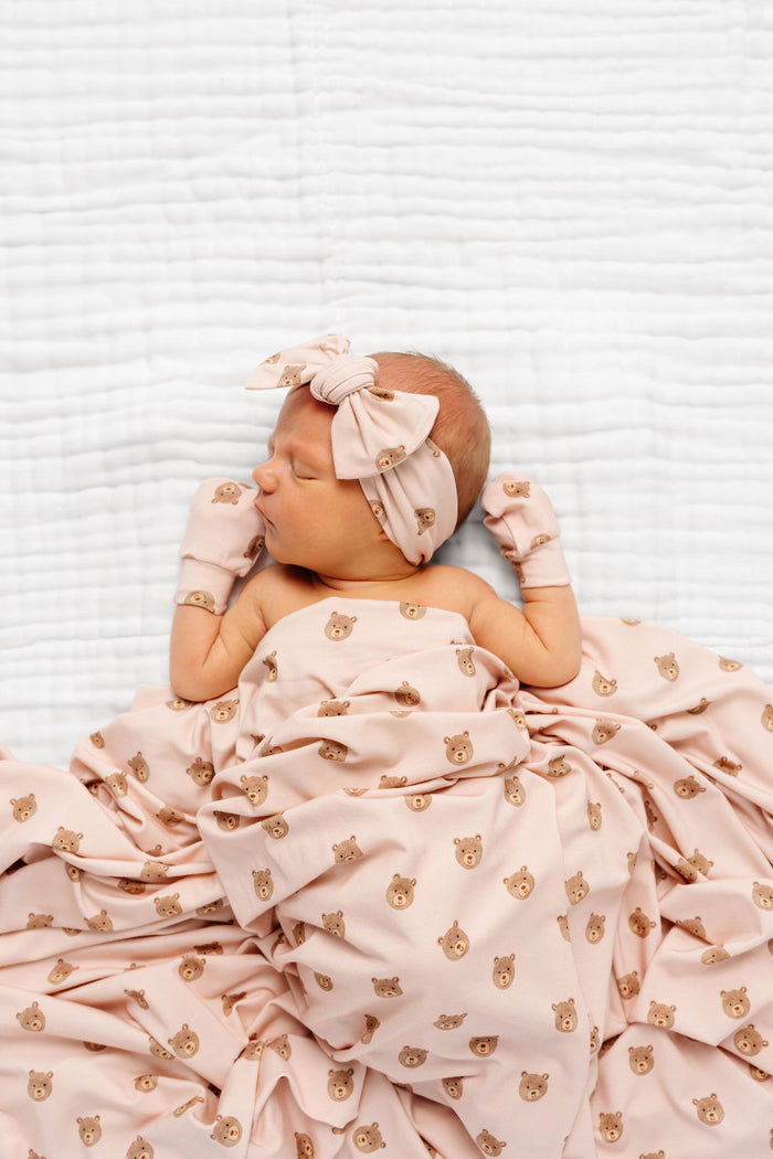 Honey Newborn Headband Bundle + Zipper Footie